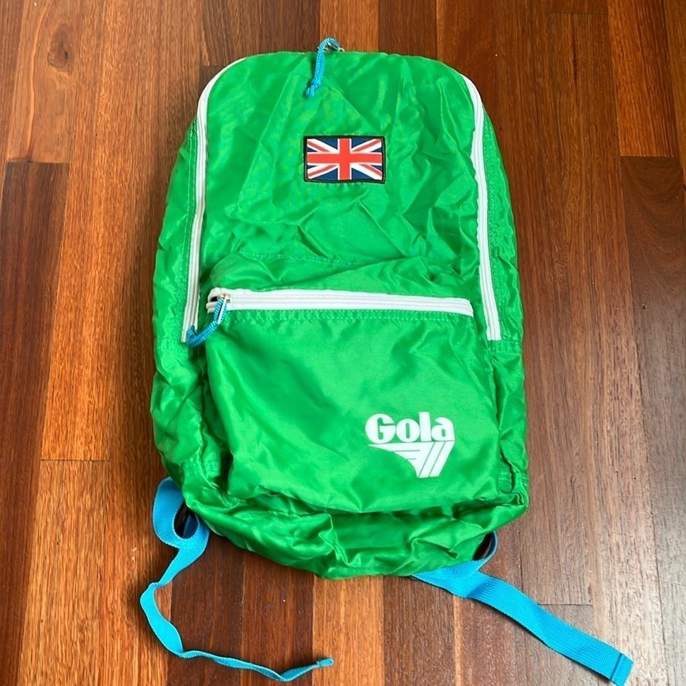 GOLA Blane packable backpack in green Union Jack badge